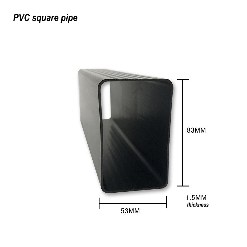 بولي كلوريد الفينيل مجوفة مربع أنبوب مستطيلة البلاستيك أنبوب pvc مربع أنبوب التوصيل
