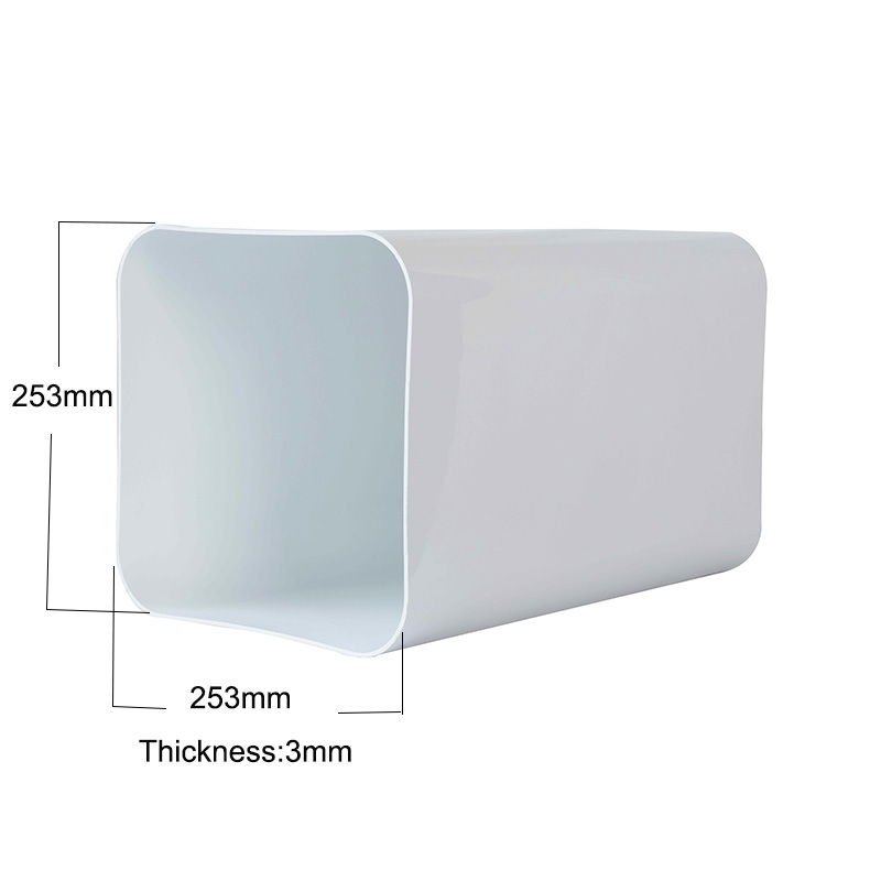 أنبوب PVC أنبوب بلاستيكي مربع أنبوب مخصص لغطاء الأجهزة المنزلية الصغيرة ذات الشكل المتوسط